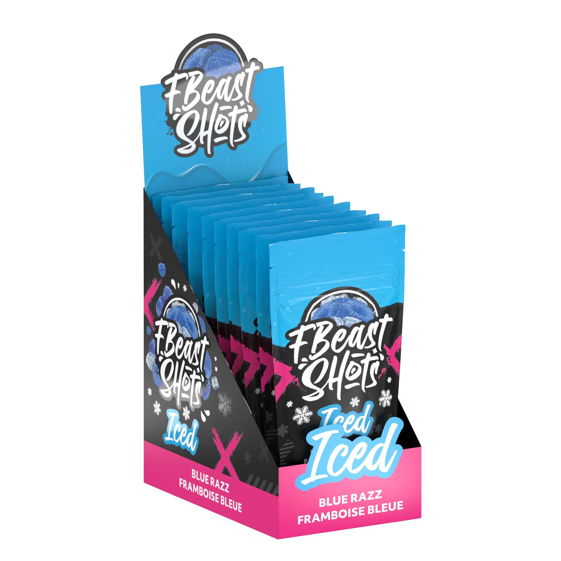 F Beast Shots - Framboise Bleue Glacé (10 bouteilles/carton) – Flavour ...