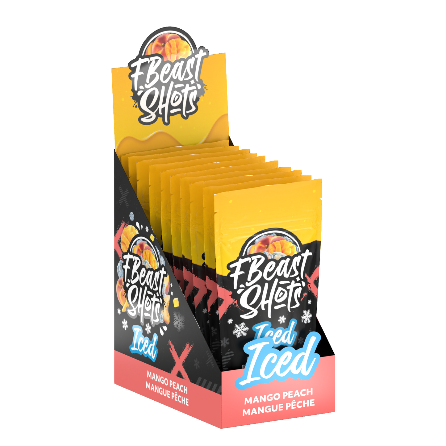 F Beast Shots - Pêche Mangue Glacé (10 bouteilles/carton)